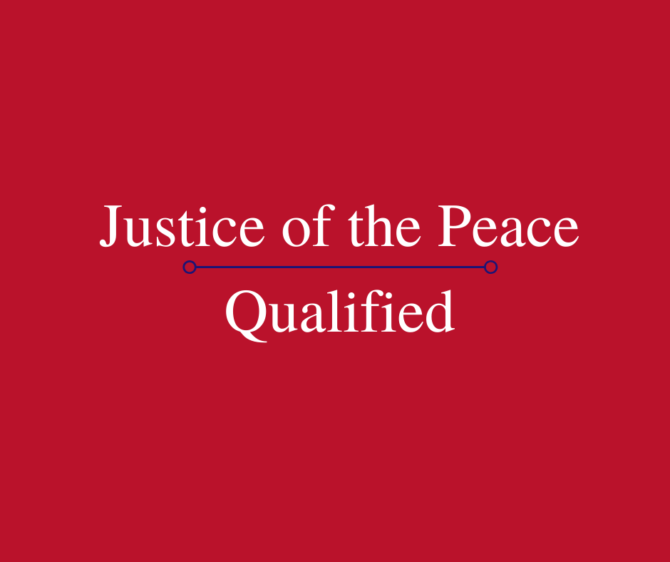 Upgrade to Justice of the Peace (Qualified)